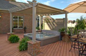 Deck and hot tub